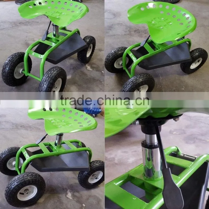Gas lift garden work seat cart scotter TC4501B