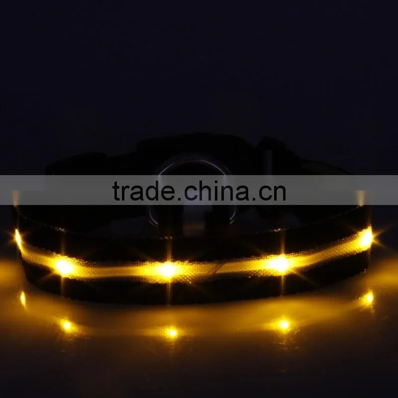 Black Webbing led luminous dog collars