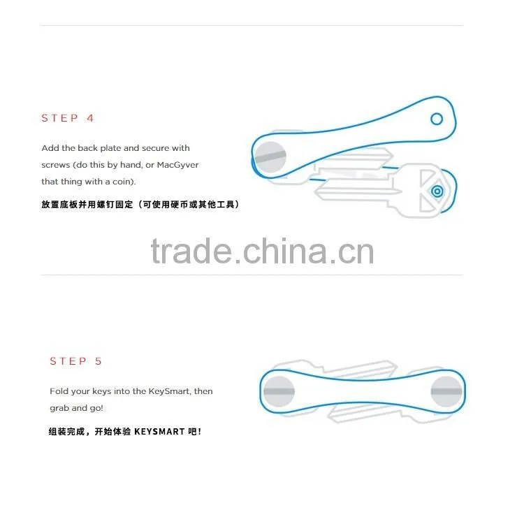 China factory manufacturer producing aluminum compact key holder