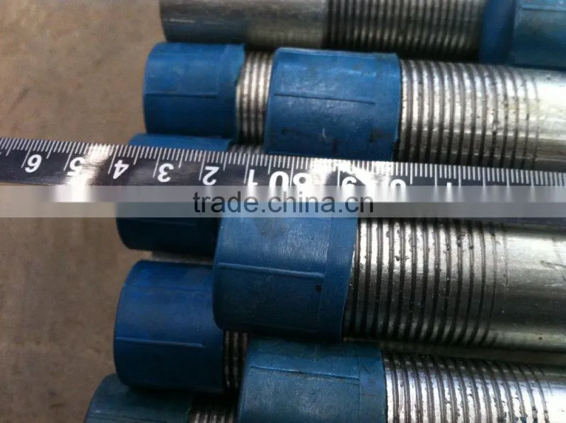 NPT/BSP Threaded Steel Pipe/galvanized threaded pipe