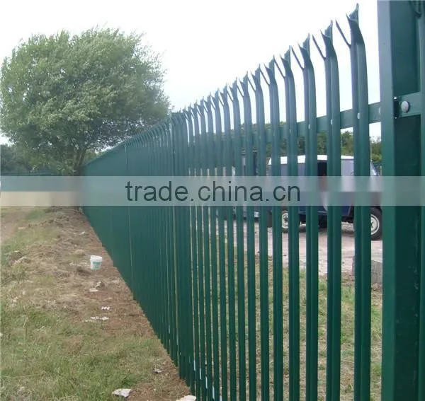 Gold manufacturer electro galvanized palisade fence
