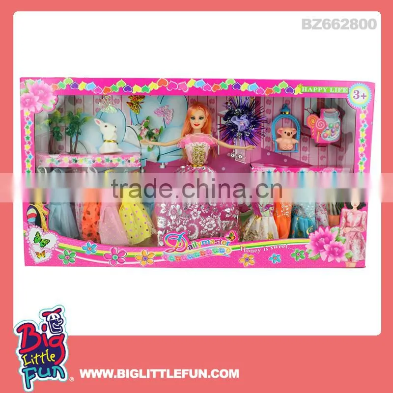 11.5 inch solid loli dolls toy princess dress up games for girls