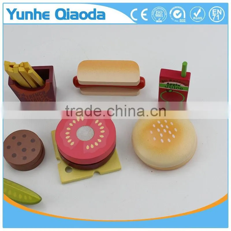 Fun durable wooden food set for years of play wooden lunch set Solid Wood Version