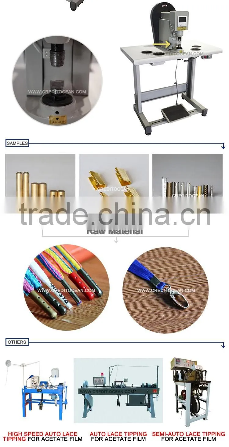 Semi-automatic metal head shoelace/ handbag lace tipping machine