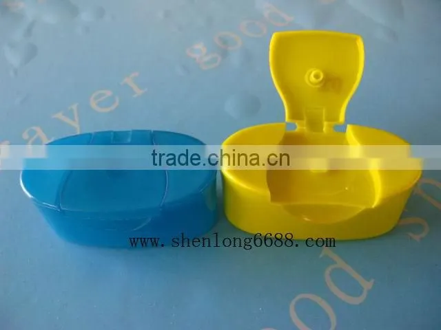 Plastic shampoo bottle cap lid