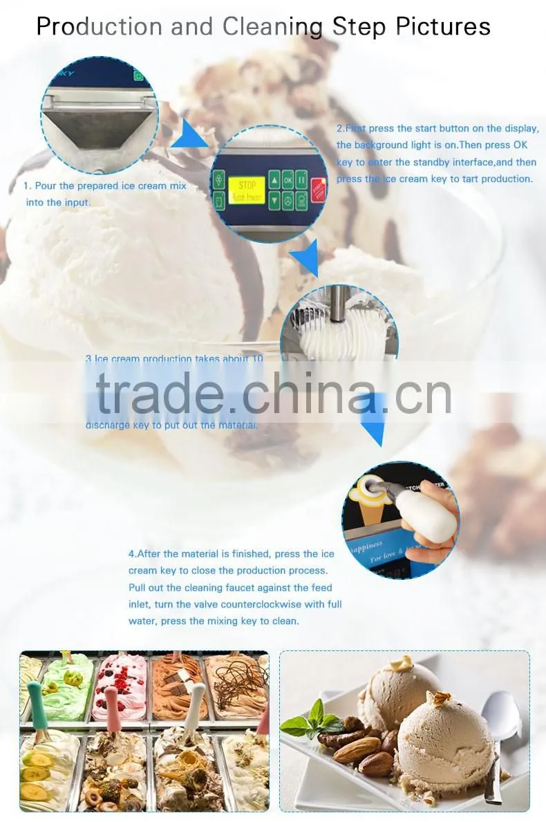 Small Continuous Ice Cream Batch Freezer