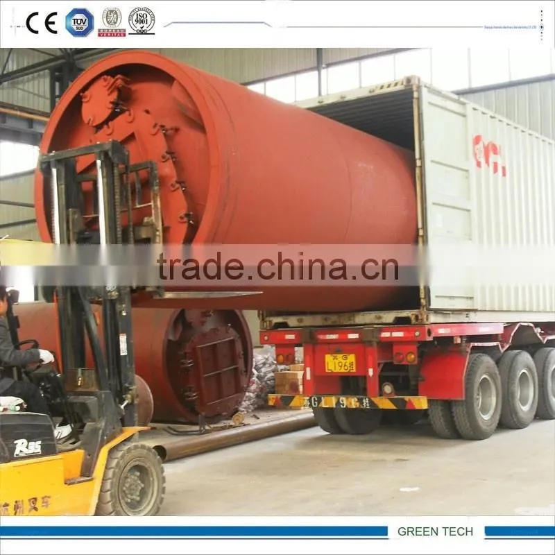 rubber to oil recycling small pyrolysis plant 4-6 ton
