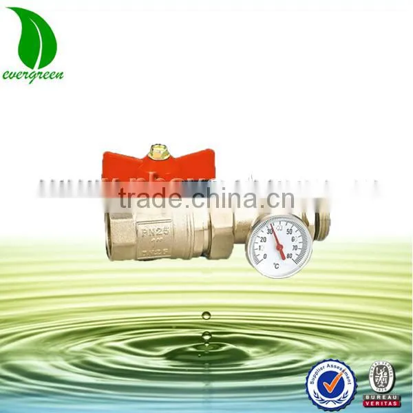 Brass Ball Valve with Thermometer