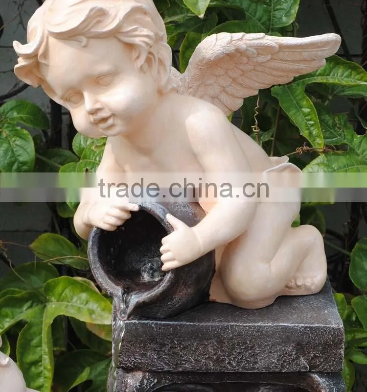Garden ornaments outdoor angel statue water fountain