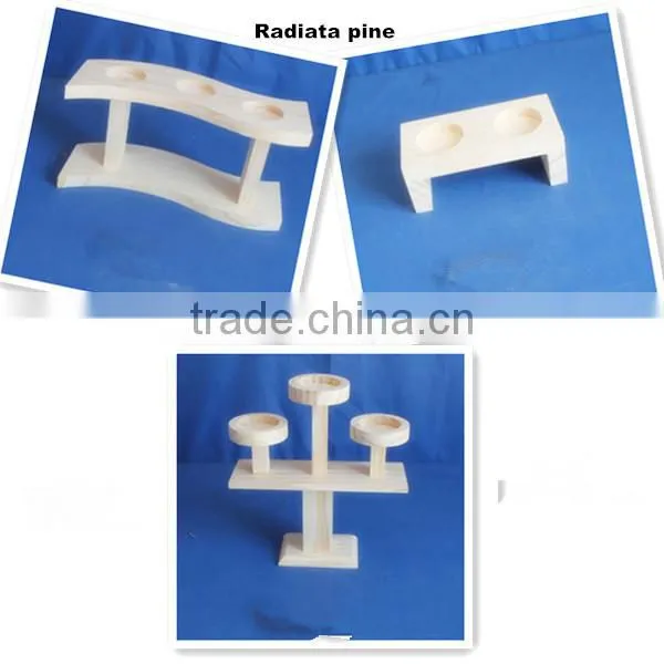 2015 new design unfinished used wooden candle holder wholesale
