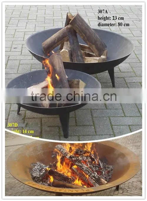 antique outdoor cast iron burning fire pit