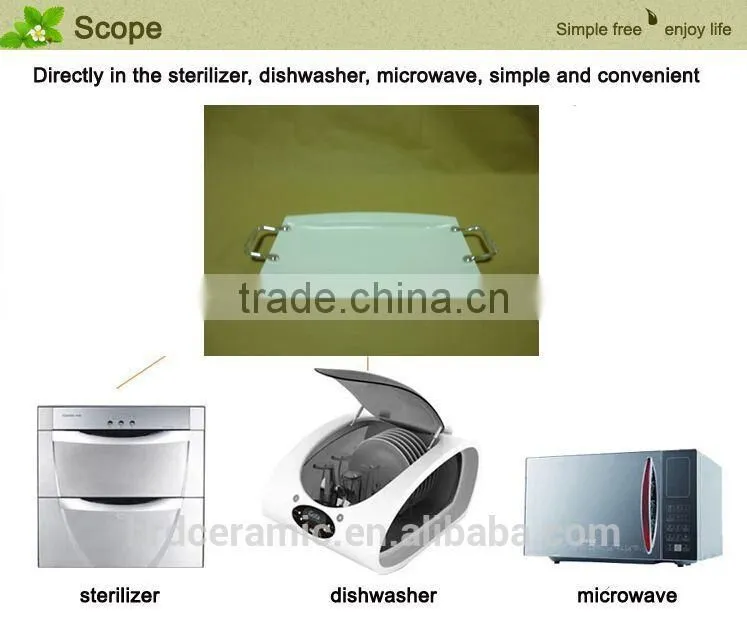 New style stock ceramic ozone plate with Metal handle