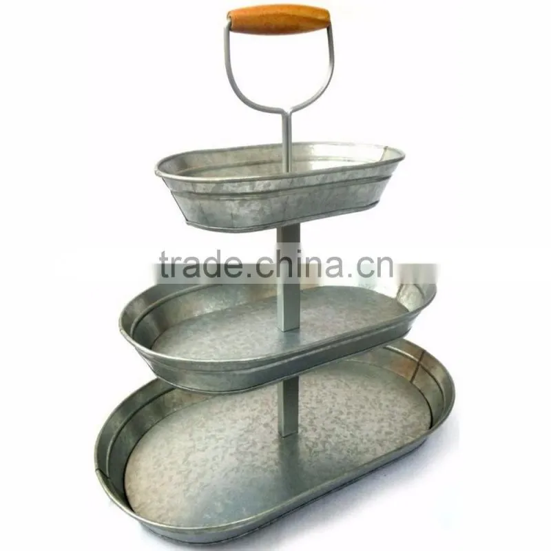 golden powder coated metal cake stand