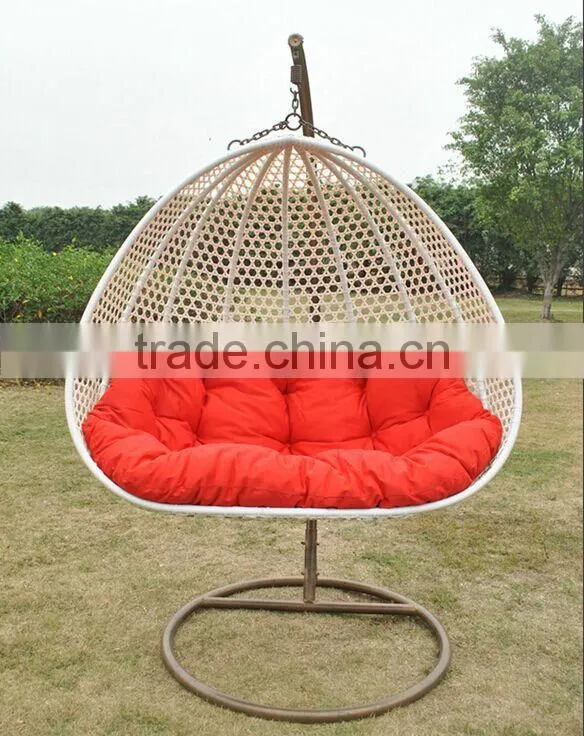 Indoor rattan swing chair two seat swing chair
