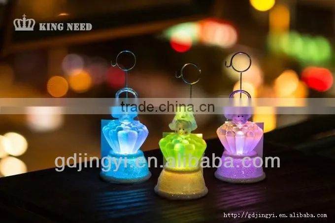 cheap wholesale plastic acrylic led pretty girl businese card holder