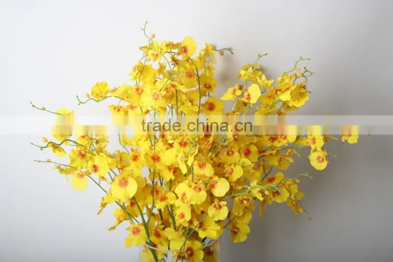 yellow Dancing Orchids artificial decorative Dancing Orchids flowers for wholesale