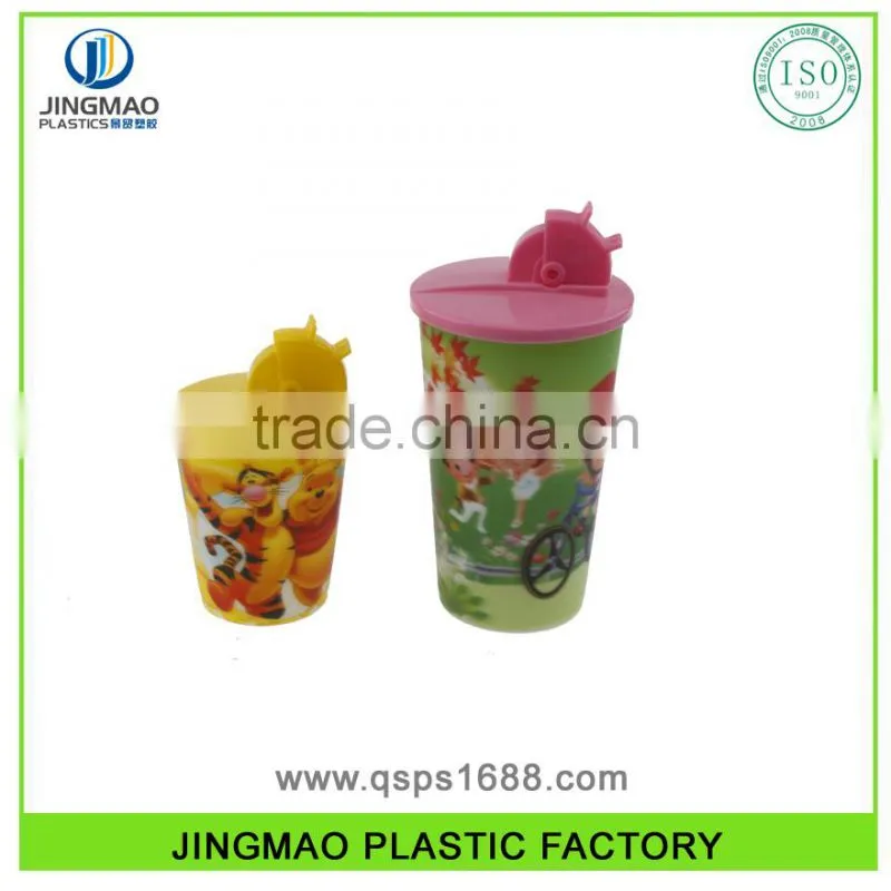 250ML Hotsale Cartoon 3D Lenticular Plastic Drinking Straw Cup