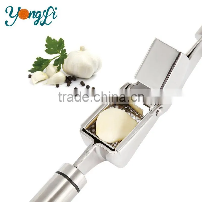 Amazon Best Sellers Cooking Garlic Press Kit Tools Ginger Mincer Crusher Combo Set Stainless Steel Garlic Press