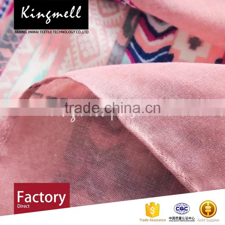 Custom Chinese Supplier's Fashionable Digital Printed Cotton Scarf for Lady