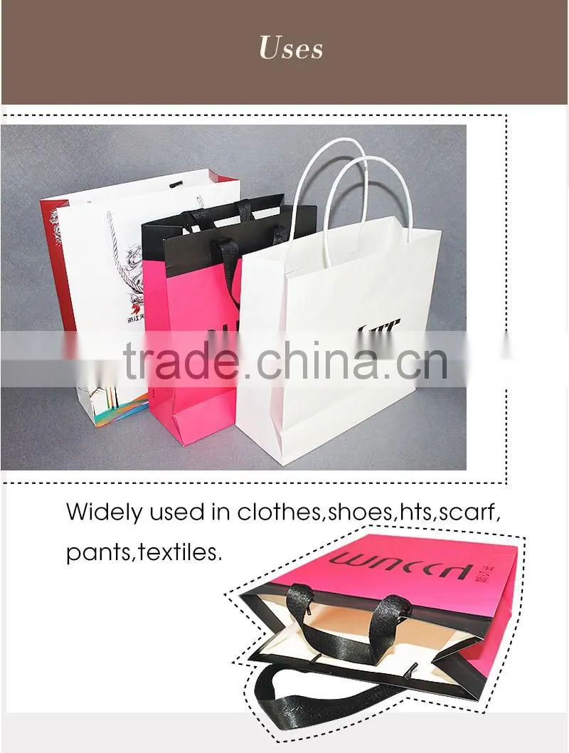 Custom Printed Paper Shopping Bag With Paper Handle