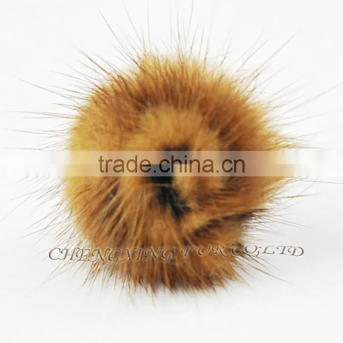 CX-A-53 Genuine Rex Rabbit Fur Flower Five Finger Ring