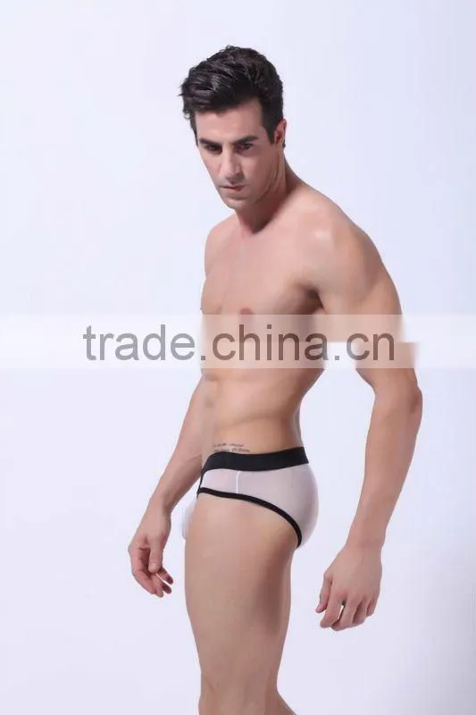 2012sexy color matching boxer brief for men ,high quality and transparent boxer brief