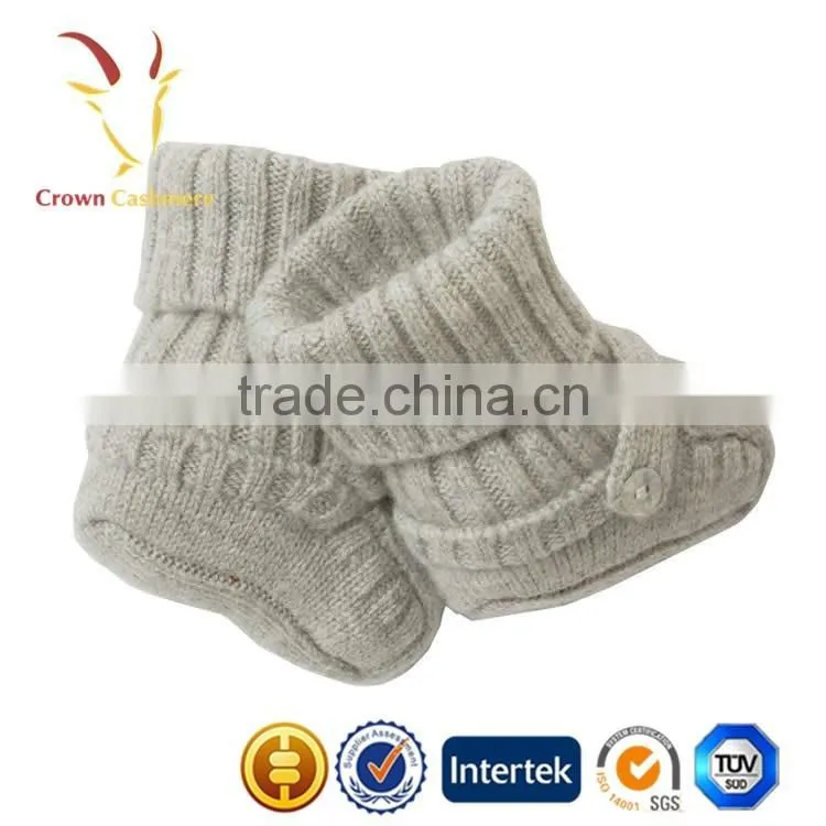Knitted Baby Winter Cashmere Boots Shoes With Pattern