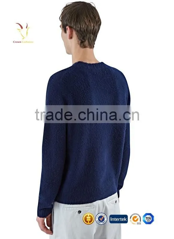 Woven Men Cotton Pure Cashmere Sweater for Man