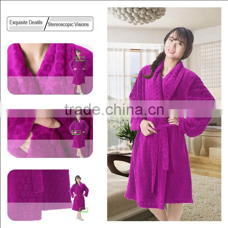 Wholesales Fleece Plain Women Robe
