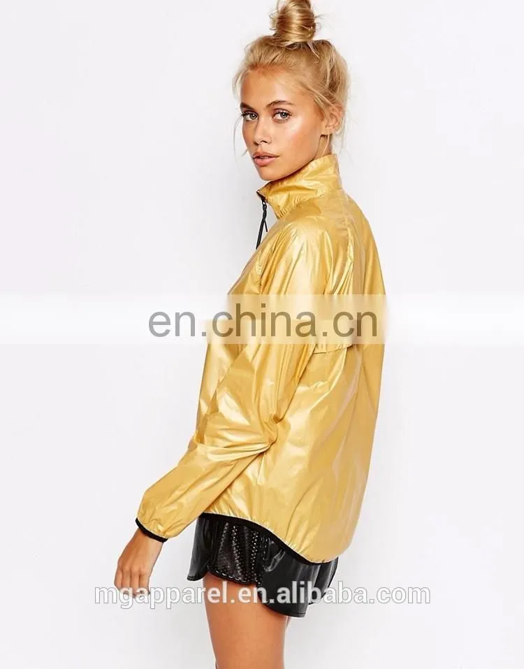 Fashion jackets women 2016 woman plain windbreaker jacket wholesale