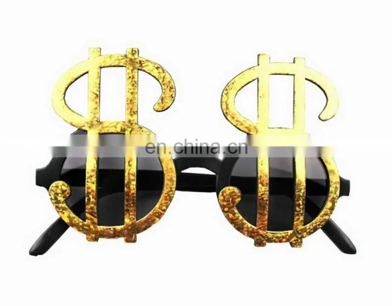 Party Supply Attractive Dollar Golden Funny Party Glasses