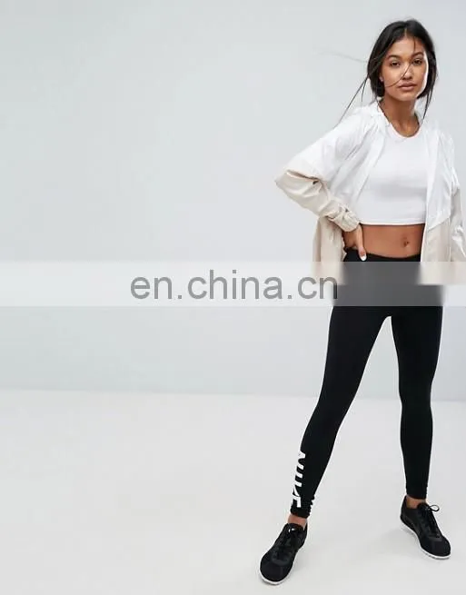 Wholesale classic women nylon custom plain bomber sports jacket