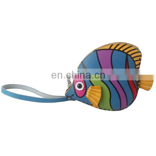 MCP-0005 Cute Animal clownfish genuine leather Coin Purse