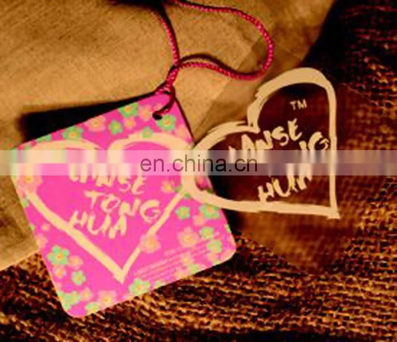 custom transparent screen printing PVC hang tag for garment