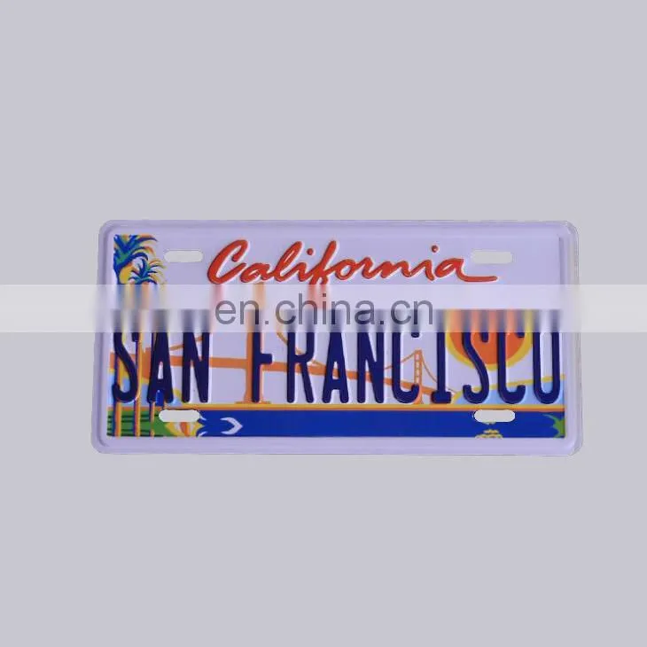 Craft Art Vintage Decoration Retro Wall Decor 15.3*30.5cm Metal License Plate