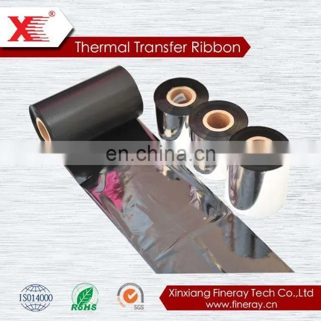 xinxiang 2017 red black yellow copper color White Wax Resin TTR Thermal Transfer wax/resin Ribbon