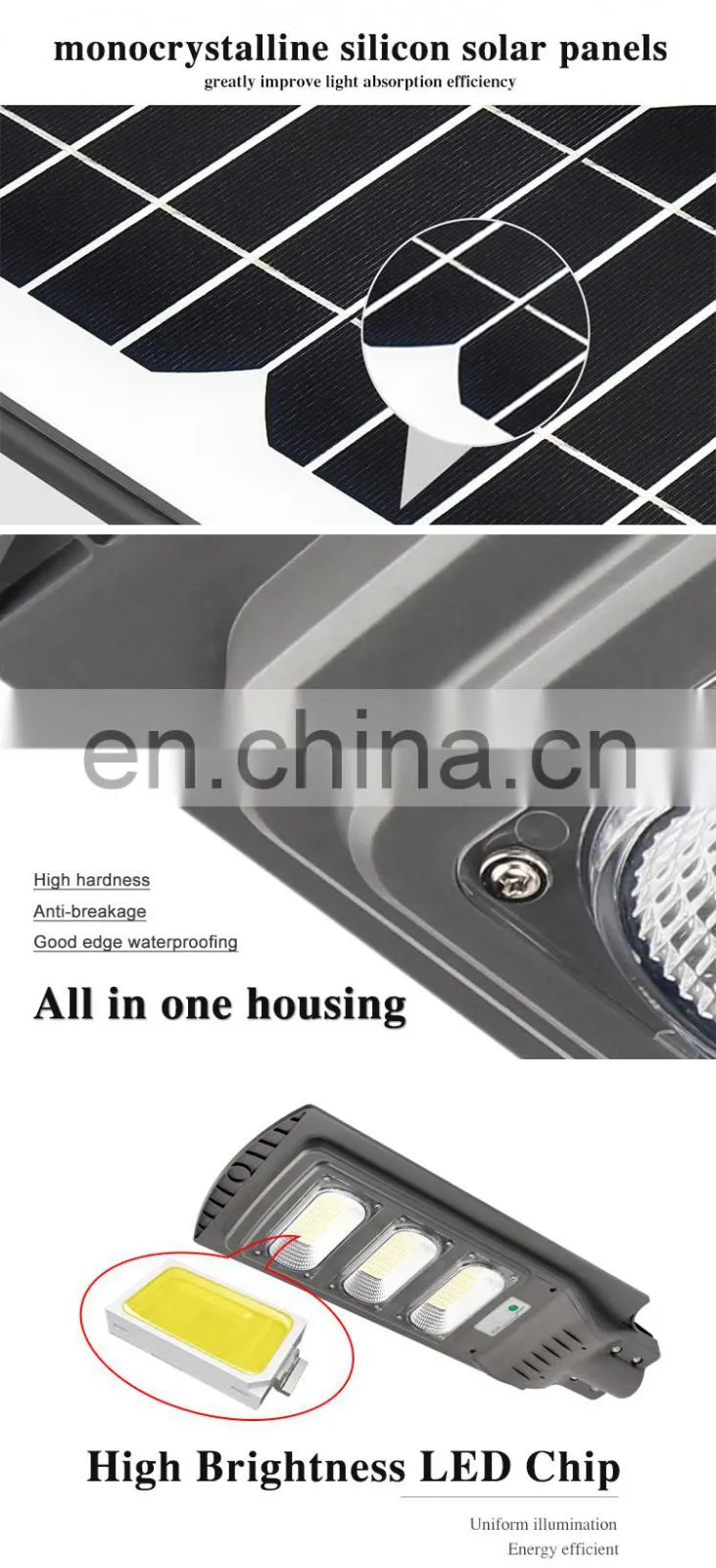 outdoor led solar panel street lamp 20w 40w 60 w LED all in one solar led garden street light with pole