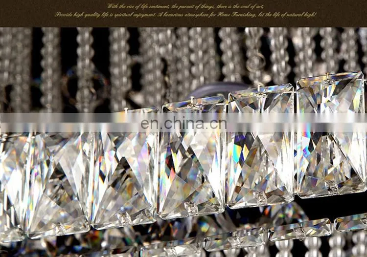 Square crystal LED ceiling Light crystal light chandelier