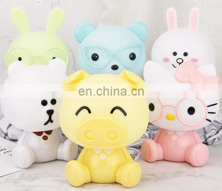Cool bear led 3 adjustable touch switch night lamp for child