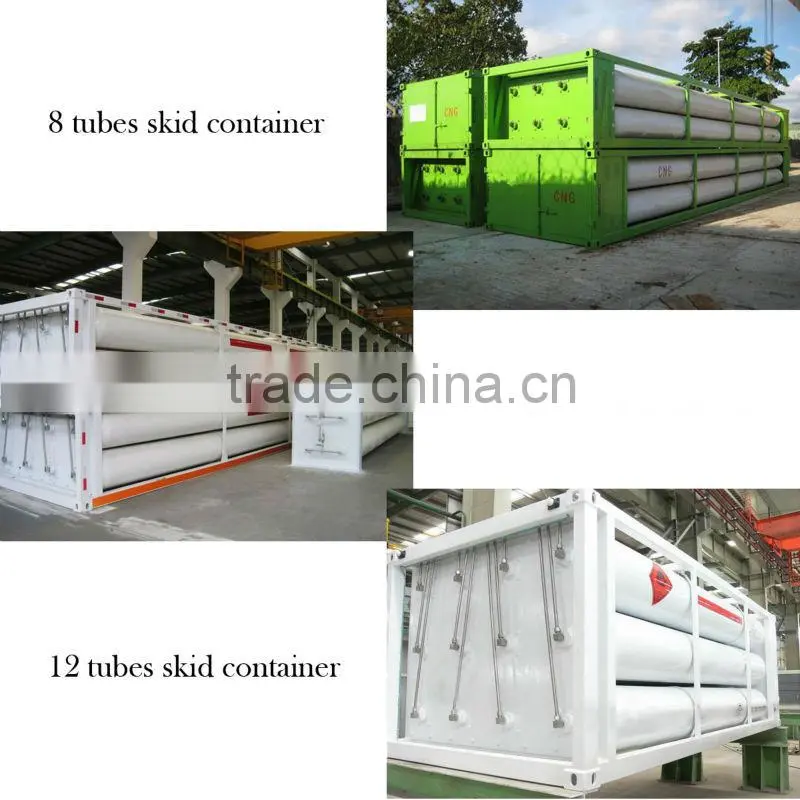 China Yukun 8 tubes skid CNG semi trailer