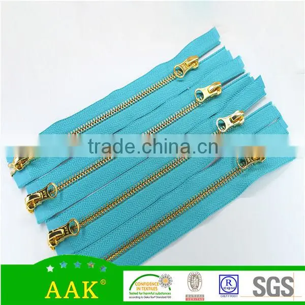 AAK ZIPPER #5 Golden 2 way open end gold pins Zipper