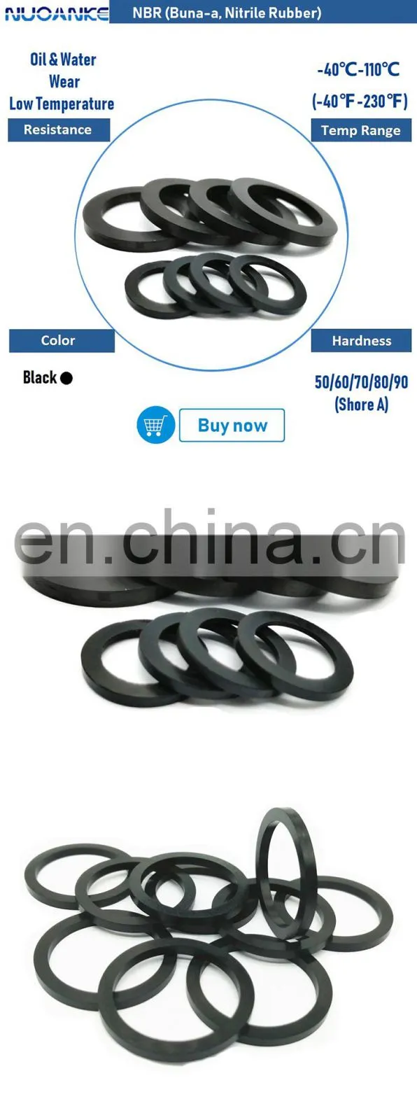 Made In China Different Type Material O Ring Washer NBR FKM Silicone Square O Ring Seal With Best Price