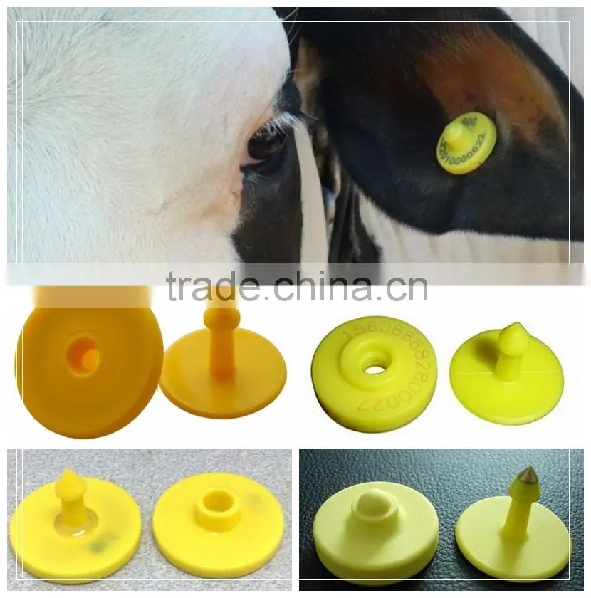 Environmental TPU Rfid animal ear tag for sheep/cattle/goat