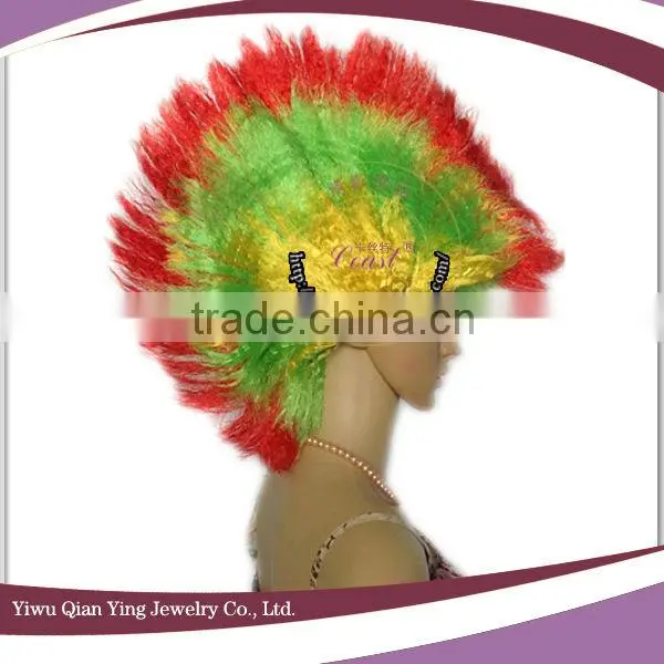 cheap wholesale crazy multi color sports fans cock wig