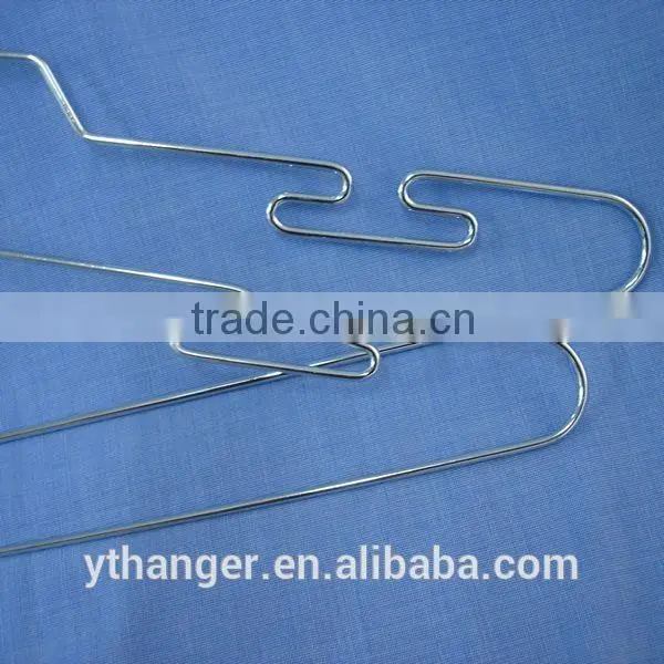 MH-YT-003 silver colored metal wire hanger for wet clothes