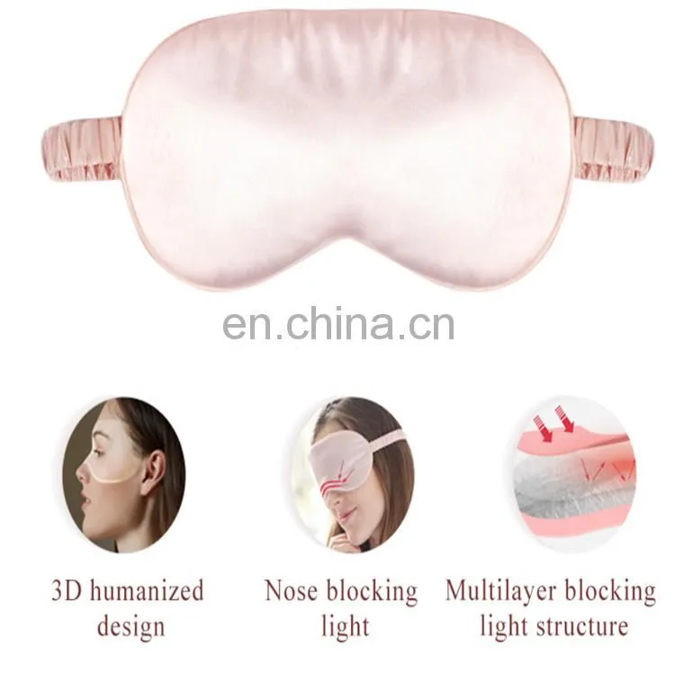 Soft Breathable Silk Eye Mask Sleep with Custom Logo