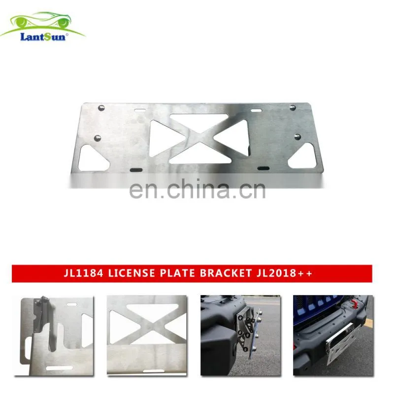 Sanfu For Jeep JK&JK for wran gler Lantsun JL1184 license plate bracket suitable JL & JK stainless steel license