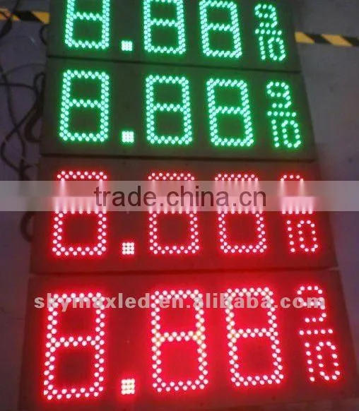 Australia price digital 888.8 16'' high-brightness outdoor led digital fuel price signs