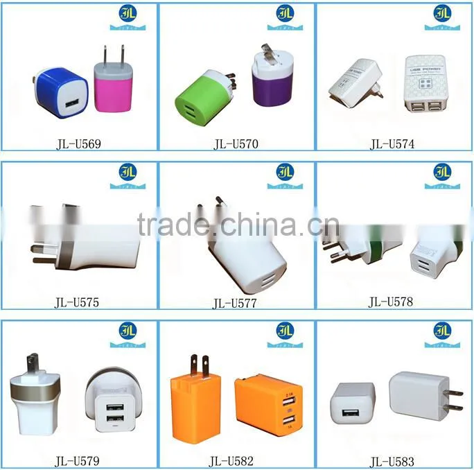 Hot new product for 2015 mobile phone accessory dual usb home charger EU plug