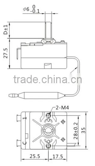 Cabinet Panel Temperature Controller Thermostat